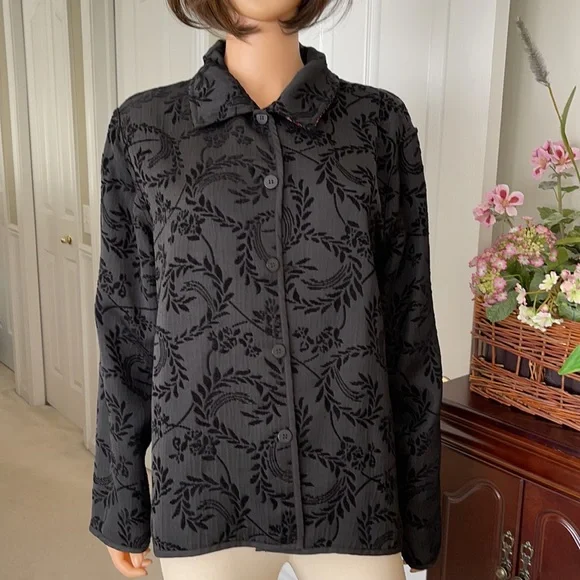 NWOT Coldwater Creek reversible embroidered blazer jacket - Picture 9 of 15